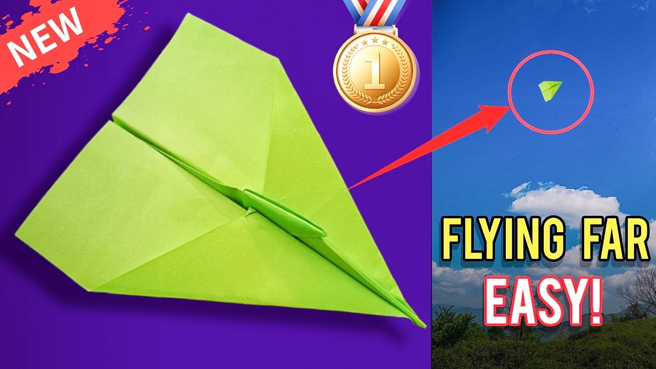How To Make A Paper Airplane That Flies Far 500FEET Easy Folding How to make a paper airplane that flies far 500feet easy folding