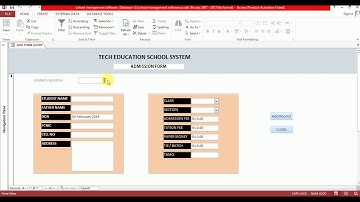 SCHOOL MANAGEMENT SOFTWARE | MS ACCESS | MICROSOFT ACCESS | ONLINE VIDEO | sir tahir hussain