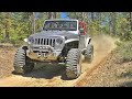 MONSTER Jeep Wrangler with a Corvette Motor and 40" tires Flying Down the Trail