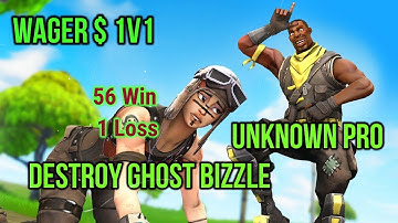 Ghost Bizzle Gets DESTROY By Unknown Pro 1v1 wager $