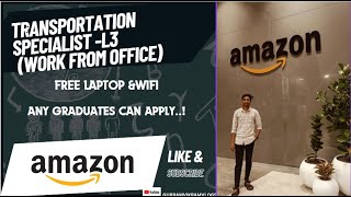 Transportation Specialist (L3) (Work from Office)Amazon||amazon jobs 2024|| amazon jobsforfreshers