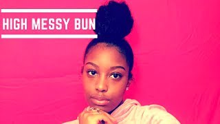 high messy bunusing recycled braiding hair