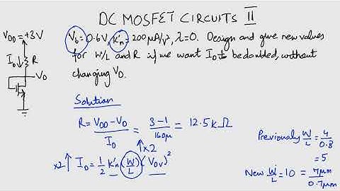 DC MOSFET Circuits II - [ENG] Electronics 1: Module 3 Lecture 12 ZE - 264