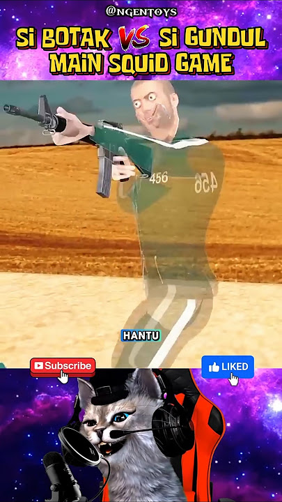 SI BOTAK vs SI GUNDUL JADI H∆NTU SQUID GAME‼️ #dubbing #lucu #squidgame #funnyshorts