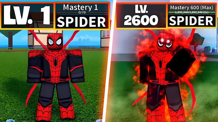 Level 1 to Max Level as Spiderman Using Spider Fruit | Full Human Race V4