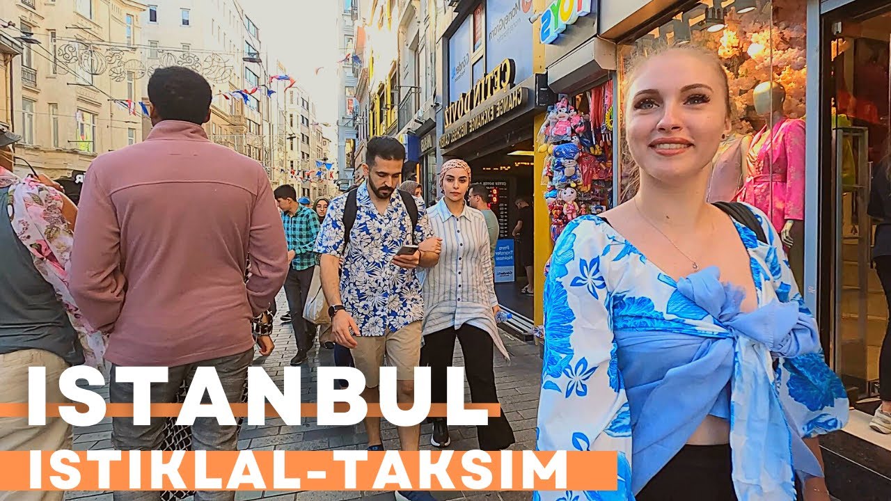 ⁣Istanbul Turkey 2022 Istiklal Street-Taksim Square 5 September Walking Tour | 4K UHD 60FPS | MONDAY