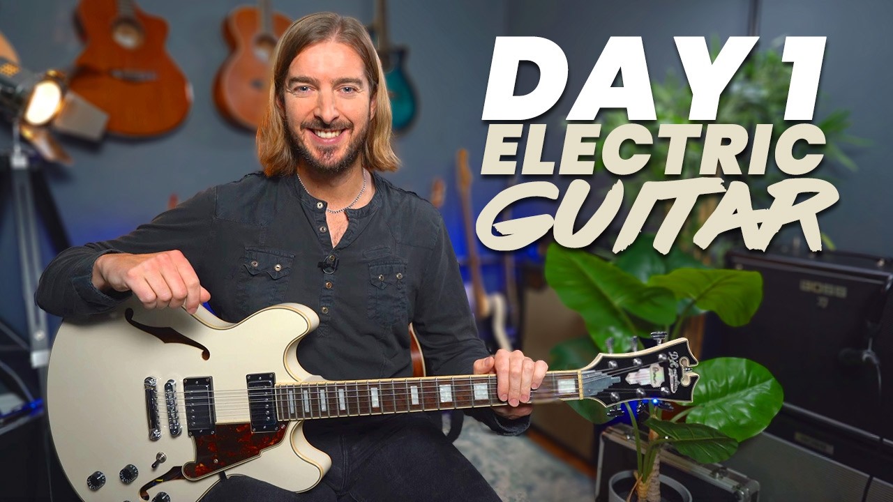 Electric Guitar Day 1 - Learn Your FIRST SONG Here! Free 10 Day Course ...