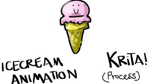 Trying melting icecream in Krita