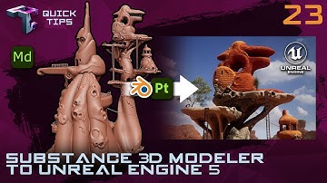 QUICK TIPS | Adobe Collab BONUS | Substance 3D Modeler To Unreal Engine 5 Using Blender & Painter