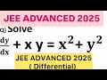 Q) Let 𝑦(𝑥) be the solution of the 𝑥^2  𝑑𝑦/𝑑𝑥+𝑥𝑦=𝑥^2+𝑦^2,𝑥1/𝑒,𝑦(1)=0. Then 2 ((𝑦(𝑒))^2)/𝑦(𝑒^2 )  i
