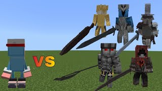 Defender (Phase 1) vs Epic Souls Bosses | Minecraft Java | Mob Battle |