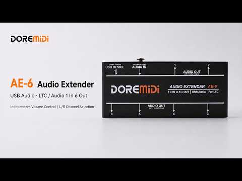 【DOREMiDi】How to Use the AE-6 | USB Audio, LTC Timecode and Multi-Output Distribution