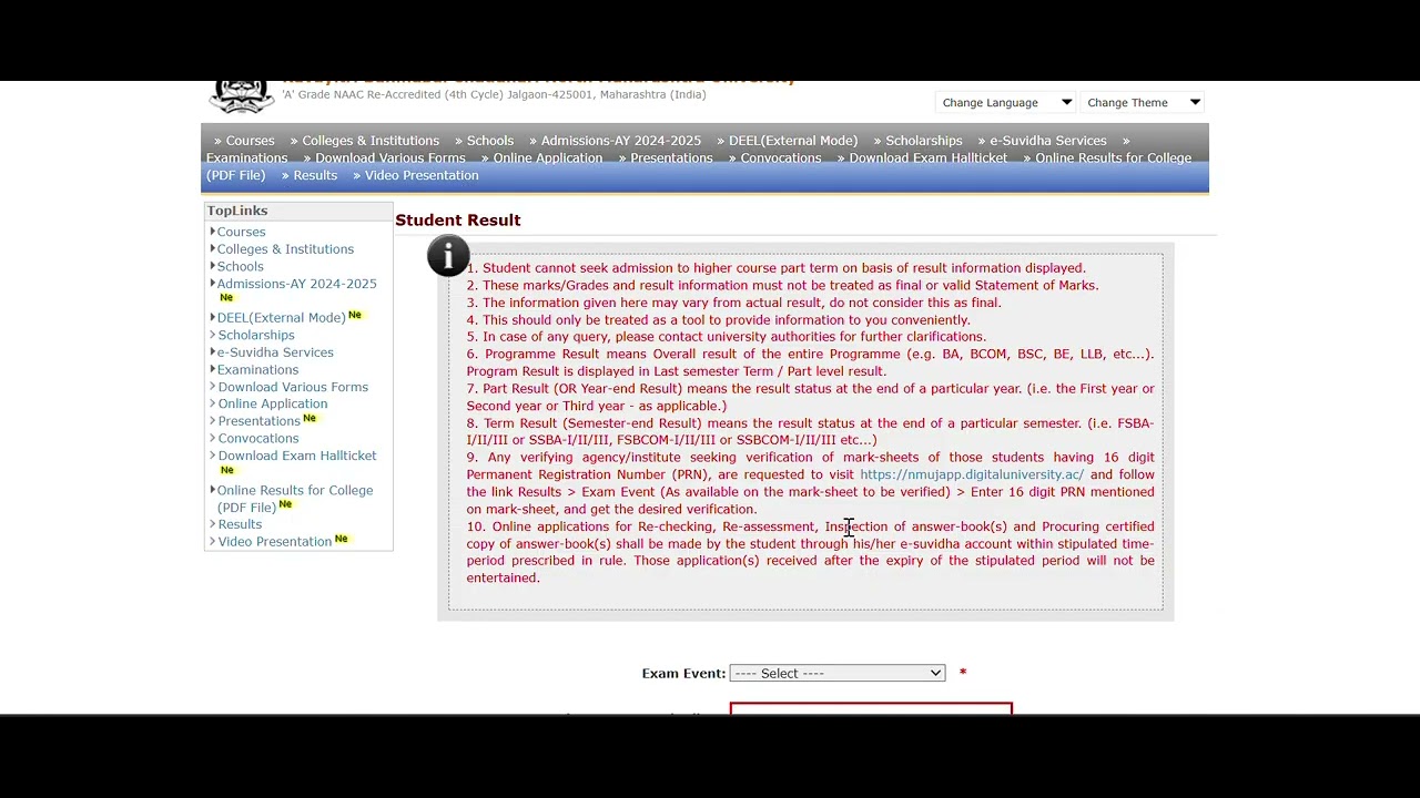 "NMU Result Download Kaise Kare? | North Maharashtra University Online Result 2025"