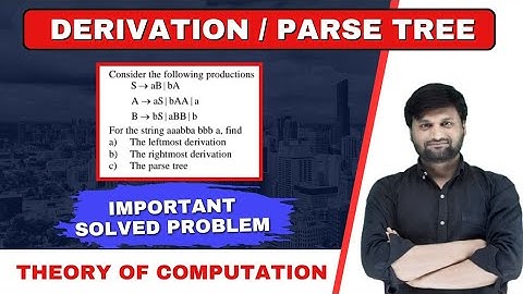 💥Obtain Left most and Right most derivation and Parse Tree|CFG|TOC|FLAT | Ex -3