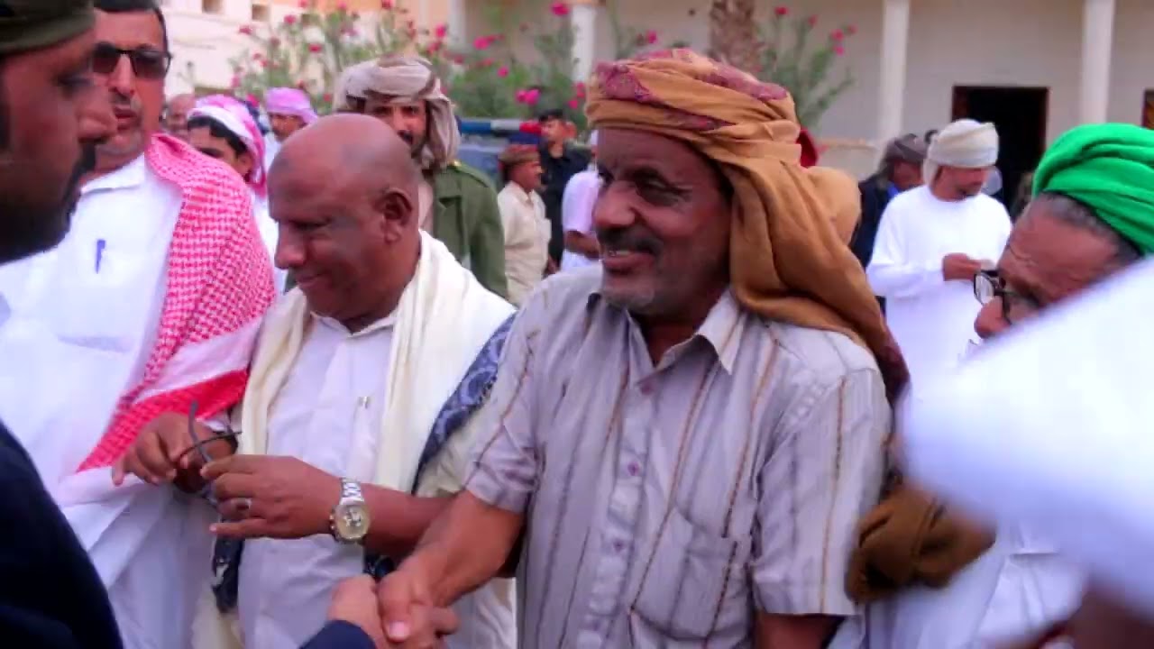 استقبال رئيس حلف قبائل حضرموت الشيخ عمرو بن حبريش العليي في مطار سيئون الدولي قادما من السعودية