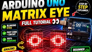 🤯 Arduino UNO Se Human Eyes Bana Di! | MAX7219 Project 