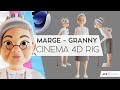 Marge | C4D Granny Character Rig | Elderly lady | Animation ready