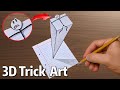 AMAZING 3D TRICK REAL ILLUSION ON PAPER 😲🔥