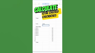 How to calculate total checked checkboxes! #googlesheetsguide #spreadsheet #checkboxes #tips