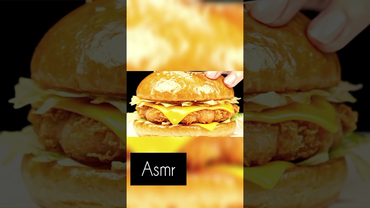 ASMR burger cutting 