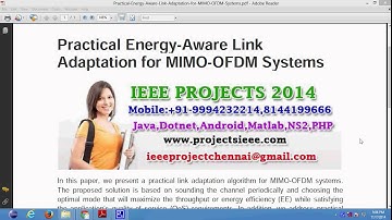 Practical Energy Aware Link Adaptation for MIMO OFDM Systems