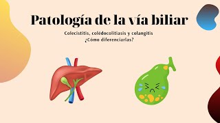 PATOLOGÍA DE LA VÍA BILIAR (colecistitis, colédocolitiasis y colangitis)