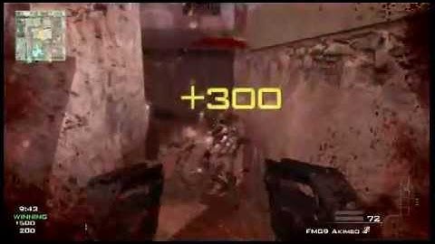 MW3 Game Play FMG9 Triple Kill