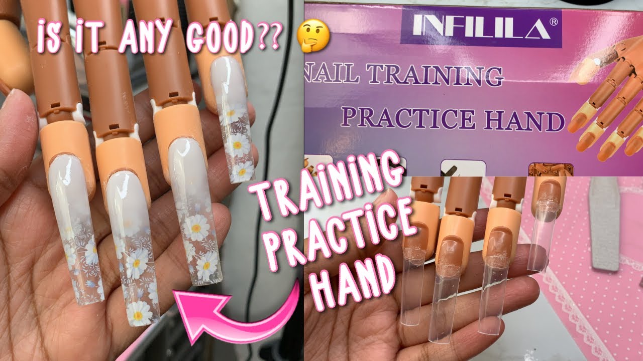 How to apply nail tips on nail trainer