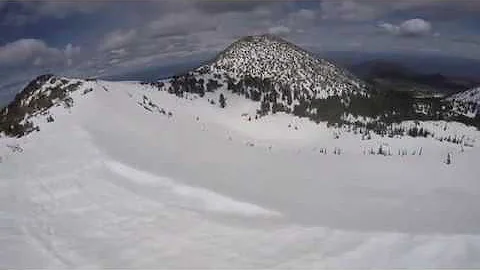 Skiing Thousand Lakes Wilderness into the Crater f...