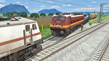 Two Trains on Same Track Due to Track and Signal Fault :- Emergency STOPS -: Train Simulator