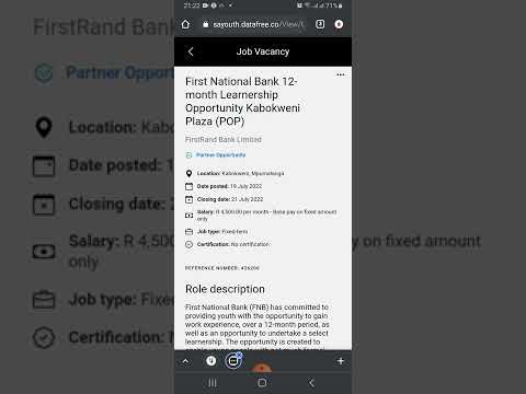 fnb learnership #great opportunity #online application #jobs #SA youth #shorts