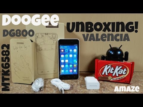 Doogee DG800 Valencia MTK6582 - Cheapest 4.4.2 Kitkat Smartphone - Unboxing!