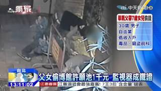 20150803中天新聞 稱「缺錢不得已」 單親爸攜幼女行竊