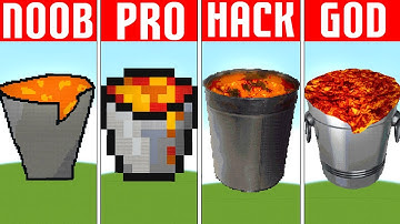 Minecraft Pixel Art ✨ (NOOB vs PRO vs HACKER vs GOD) Lava Bucket