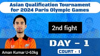 Aman Kadyan 2nd fight in Asian Qualification Tournament 2024 For Paris Olympic Games