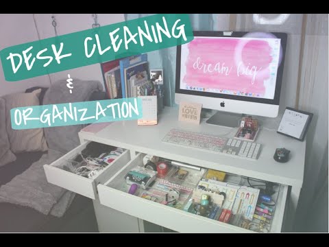 Desk Cleaning and Organizational Ideas || Ica.Bee - YouTube