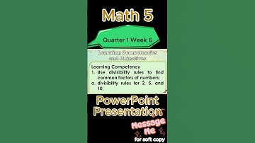 Math 5 Quarter 2 Week 6 MATATAG Curriculum / Revised K-12 LE Based PowerPoint Presentation