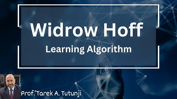 12 Machine Learning - Widrow Hoff