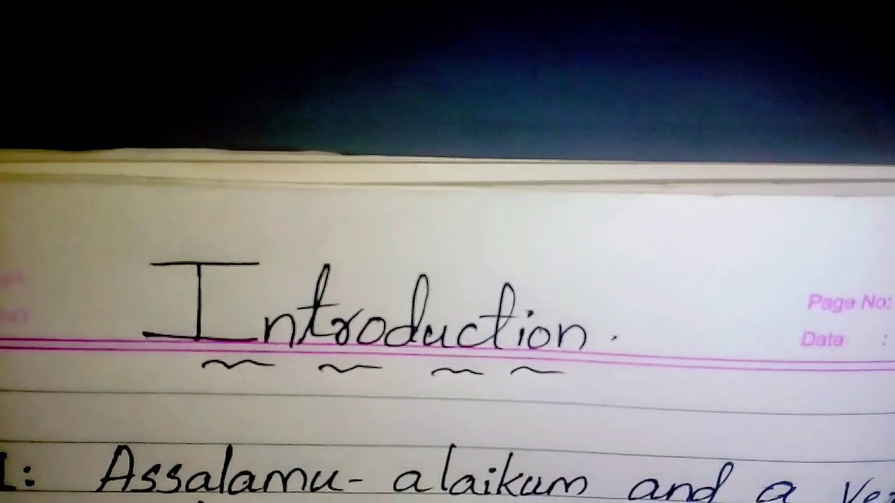 self introduction in 7 step and complete speech pattern in a easy way ...