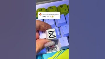 Drawing C for CapCut Logo! But on my keyboard!@CapCutofficial #keyboard ##keycaps