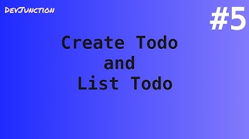🔴 #5 - Easy Django - ToDo App - Create and List all todos.