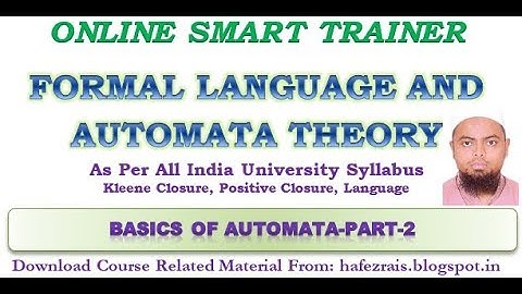 What is Kleene Closure|Positive Closure|Basic Concepts of Automata Theory| (Prerequisites)