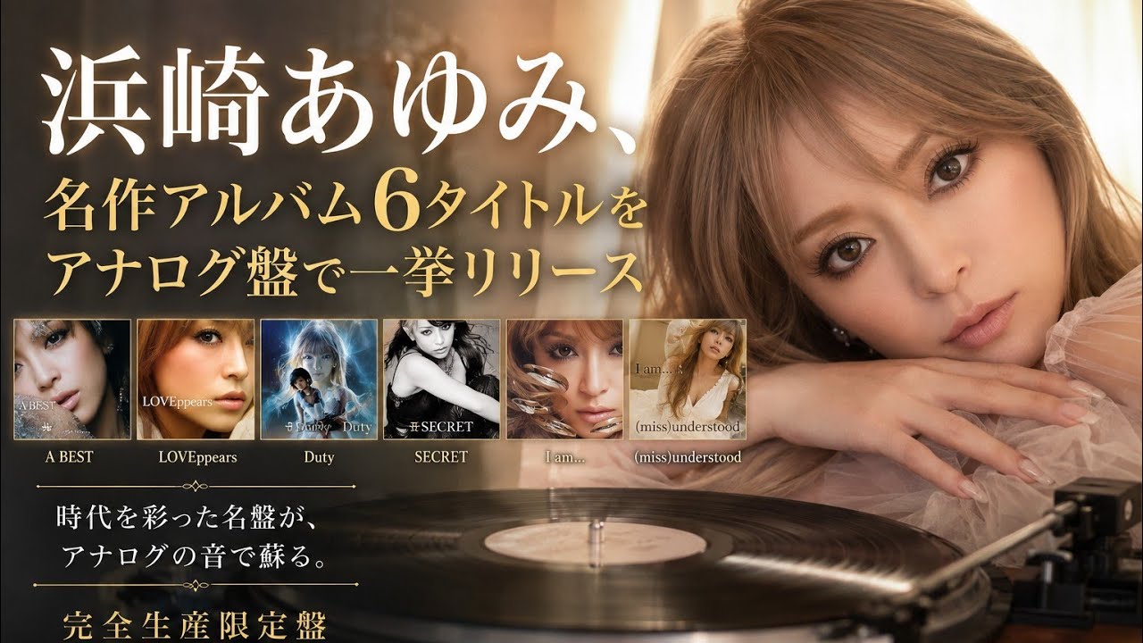 浜崎あゆみ、名作アルバム6タイトルをアナログ盤で一挙リリース - YouTube