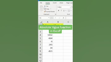 Use ABS function in Excel Calculate absolute value in Excel #excel #computer #shorts #msofficegyan