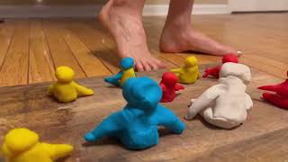 Members Only Crushing Playdoh Men With Bare Feet