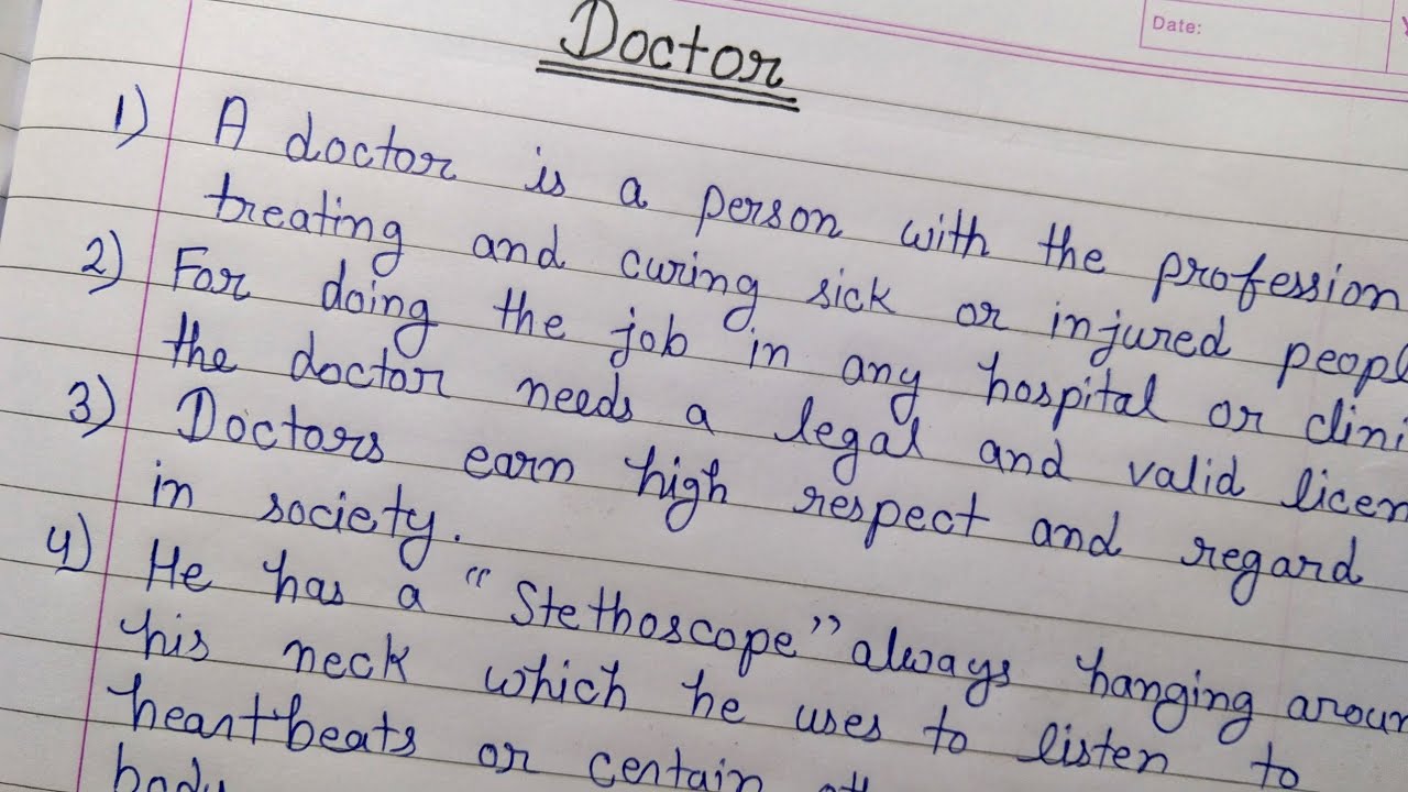 short essay on doctor