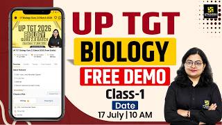 UP TGT Biology 2026 | Guru 2.0 Batch | Complete Syllabus & Strategy | Demo Class - 1 | Neelam Ma'am