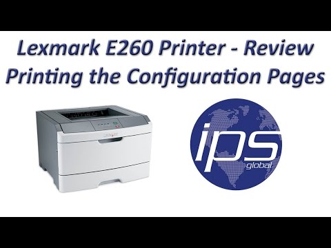 Lexmark E260 - Review Printing the Configuration Pages