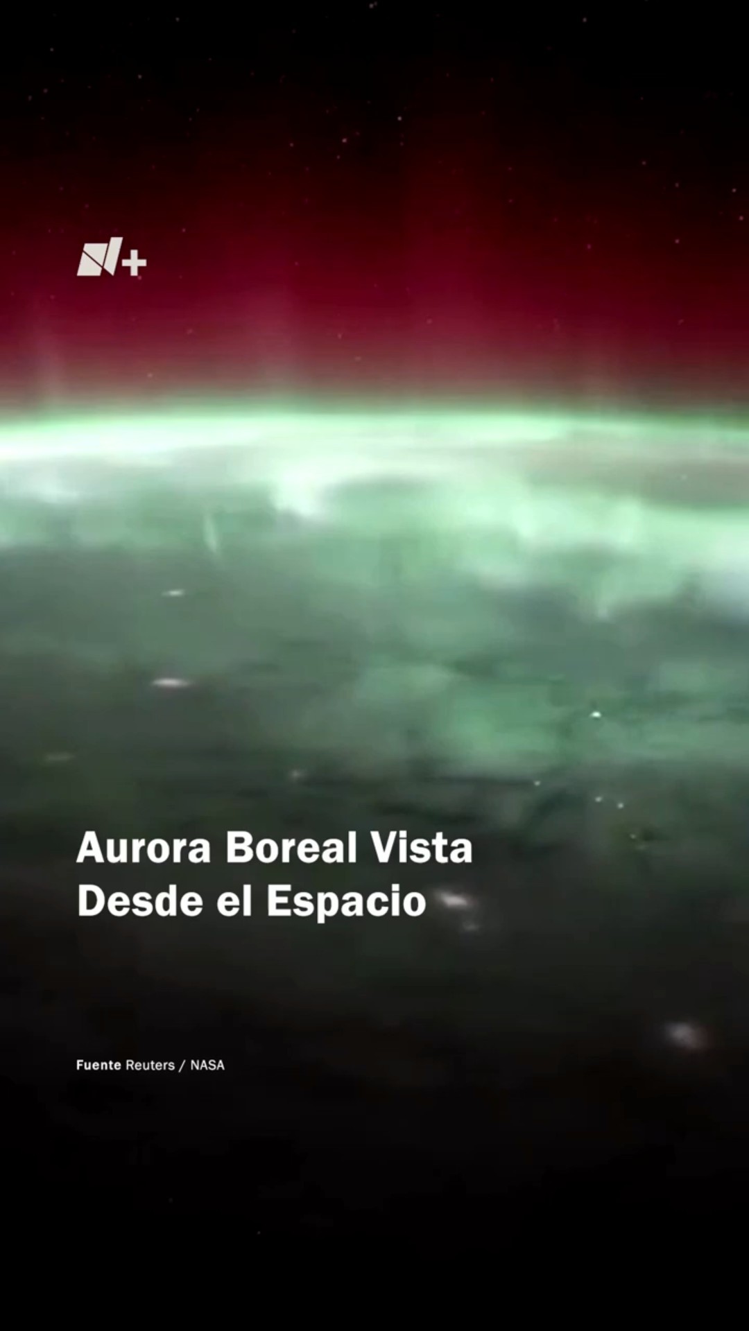 Aurora boreal desde la Estación Espacial Internacional #nmas #shorts #nasa