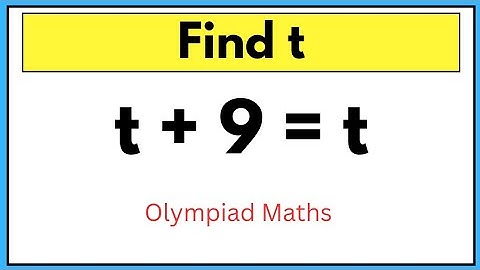 Very Nice Olympiad Maths Question || How to find t? || Maths Olympiad Problem ||